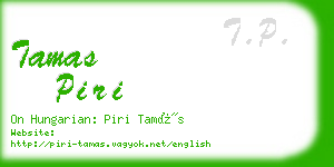 tamas piri business card